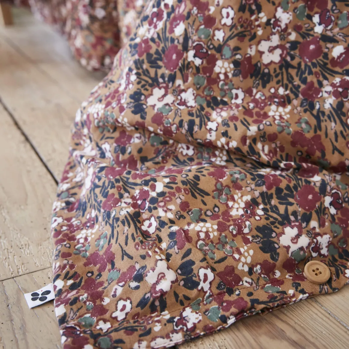 Housse de couette gaze de coton imprimé floral