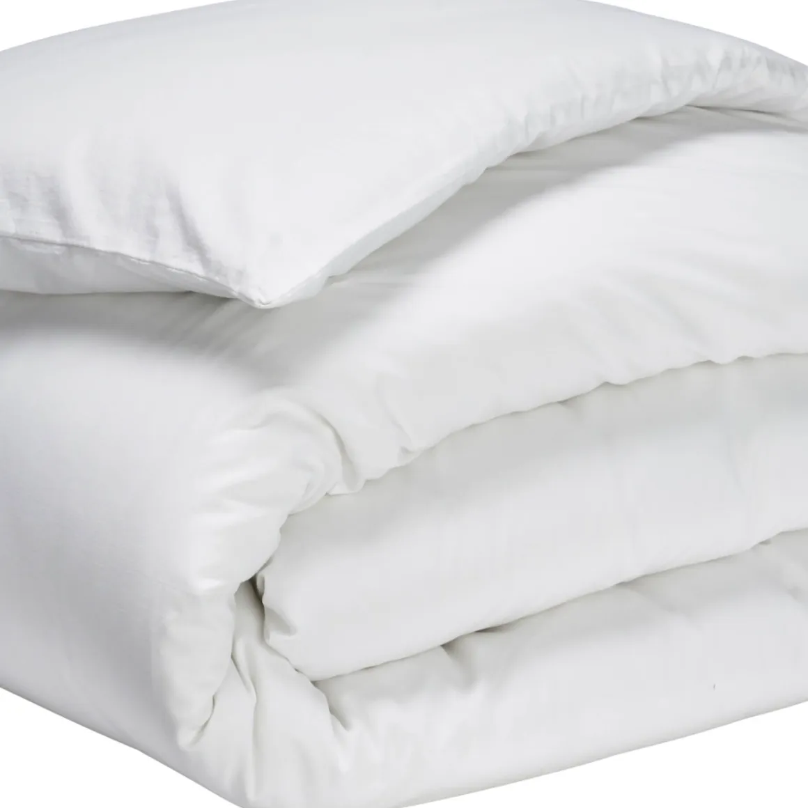Housse de couette percale blanc