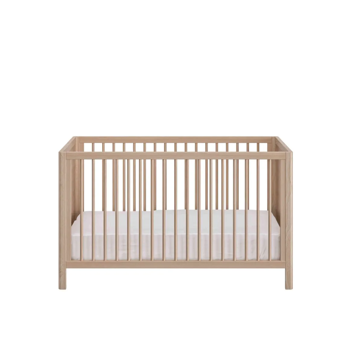 Lit bébé à barreaux en bois imitation chêne clair 70x140 - LT5050-1