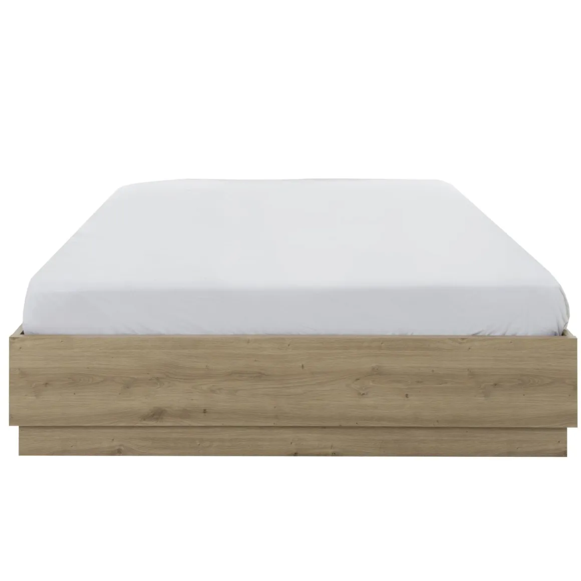Lit coffre en bois décor chêne Terre de Nuit Teddy