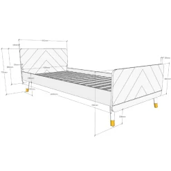 Lit enfant en bois massif 90x200 - LI2031