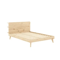 Lit en pin massif RETREAT BED avec tête de lit fonctionnelle