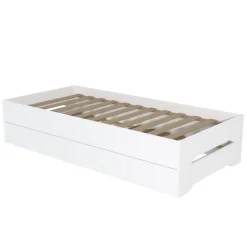 Lits empilables 90x190 bois blanc Terre de nuit