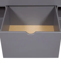 Lit tiroir enfant en bois massif avec chevets intégrés 90x200 - LT12013
