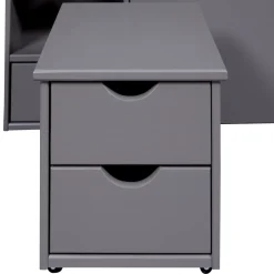 Lit tiroir enfant en bois massif avec chevets intégrés 90x200 - LT12013