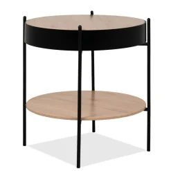 Lot de 2 chevets bois et métal industriel Télio