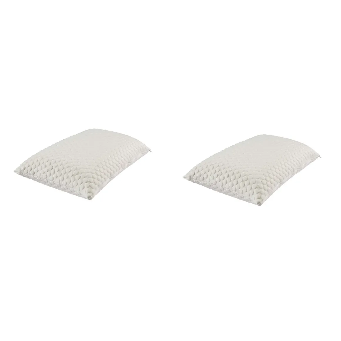 Lot de 2 oreillers latex et housses de protection Someo 40x60