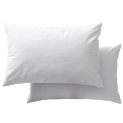 Lot de 2 protège oreillers molleton imperméable 100% coton bio - SOMEO