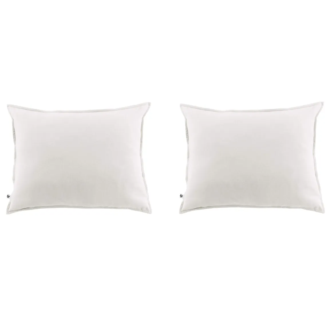 Lot de 2 taies d'oreiller flanelle blanc