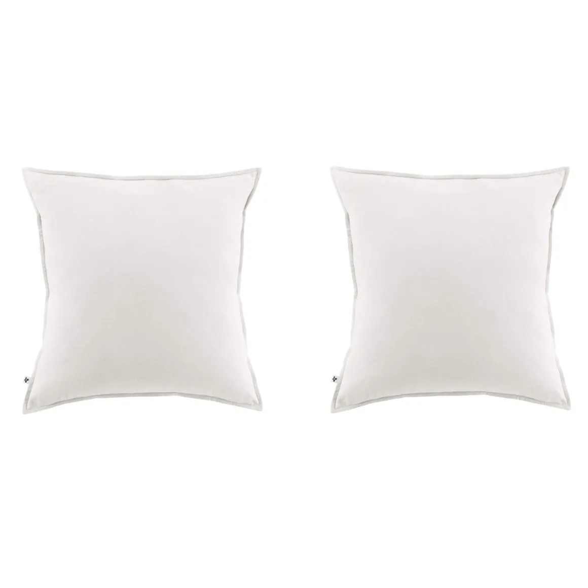 Lot de 2 taies d'oreiller flanelle blanc