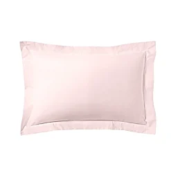 Lot de 2 taies d'oreiller rose aube 100% lin
