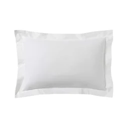 Lot de 2 taies d'oreillers blanc 100% coton