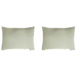 Lot de 2 taies d'oreillers double gaze de coton vert d'eau