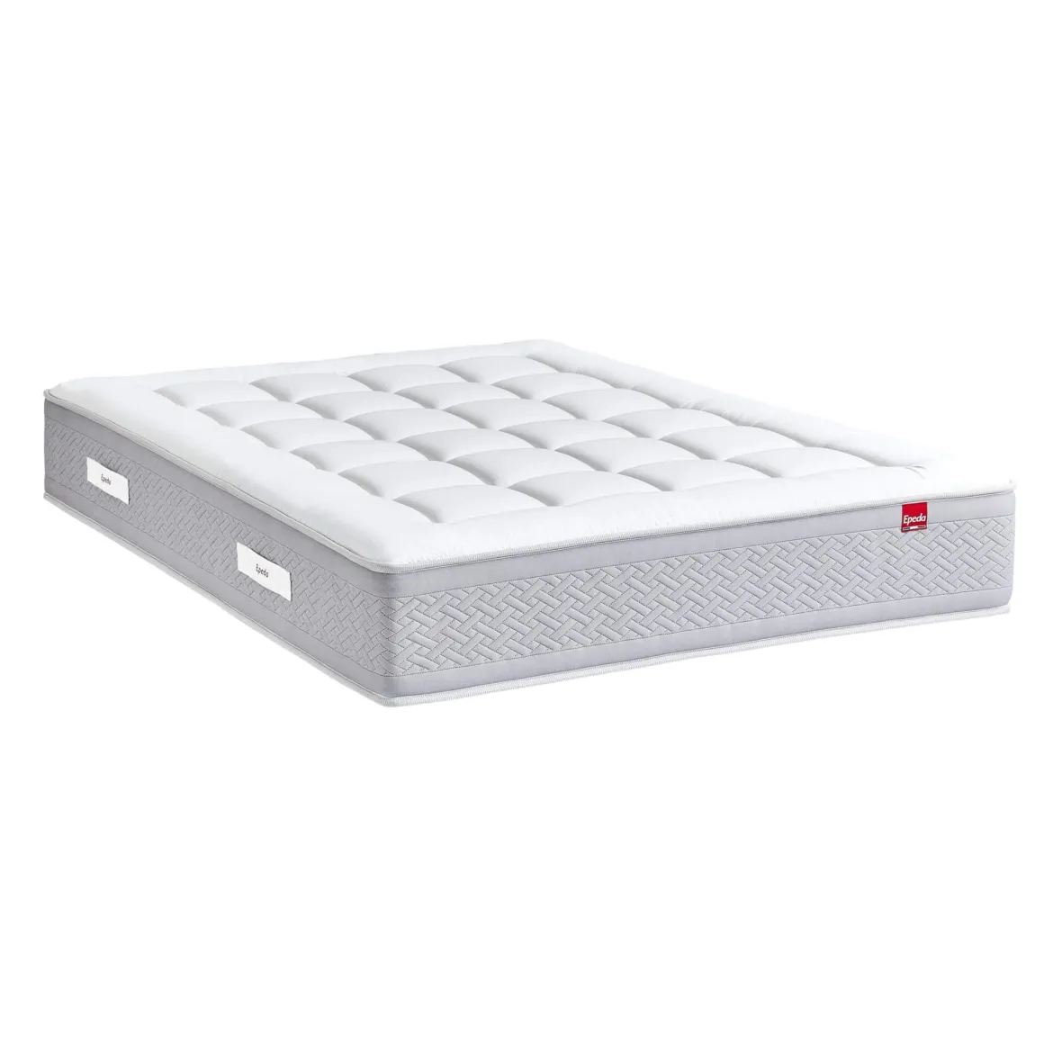 Matelas capitonné Epeda ressorts ensachés, cachemire et soie Le Majestueux