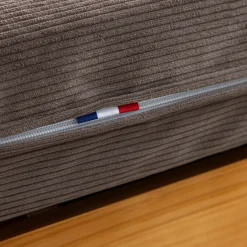 Matelas futon mémoire de forme ferme tissu velours côtelé - Terre de Nuit