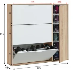 Meuble à chaussures avec 4 portes