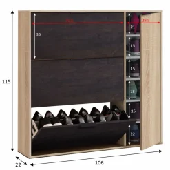 Meuble à chaussures avec 4 portes