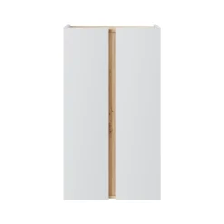 Meuble à chaussures avec 2 portes et 6 étagères réglables blanc