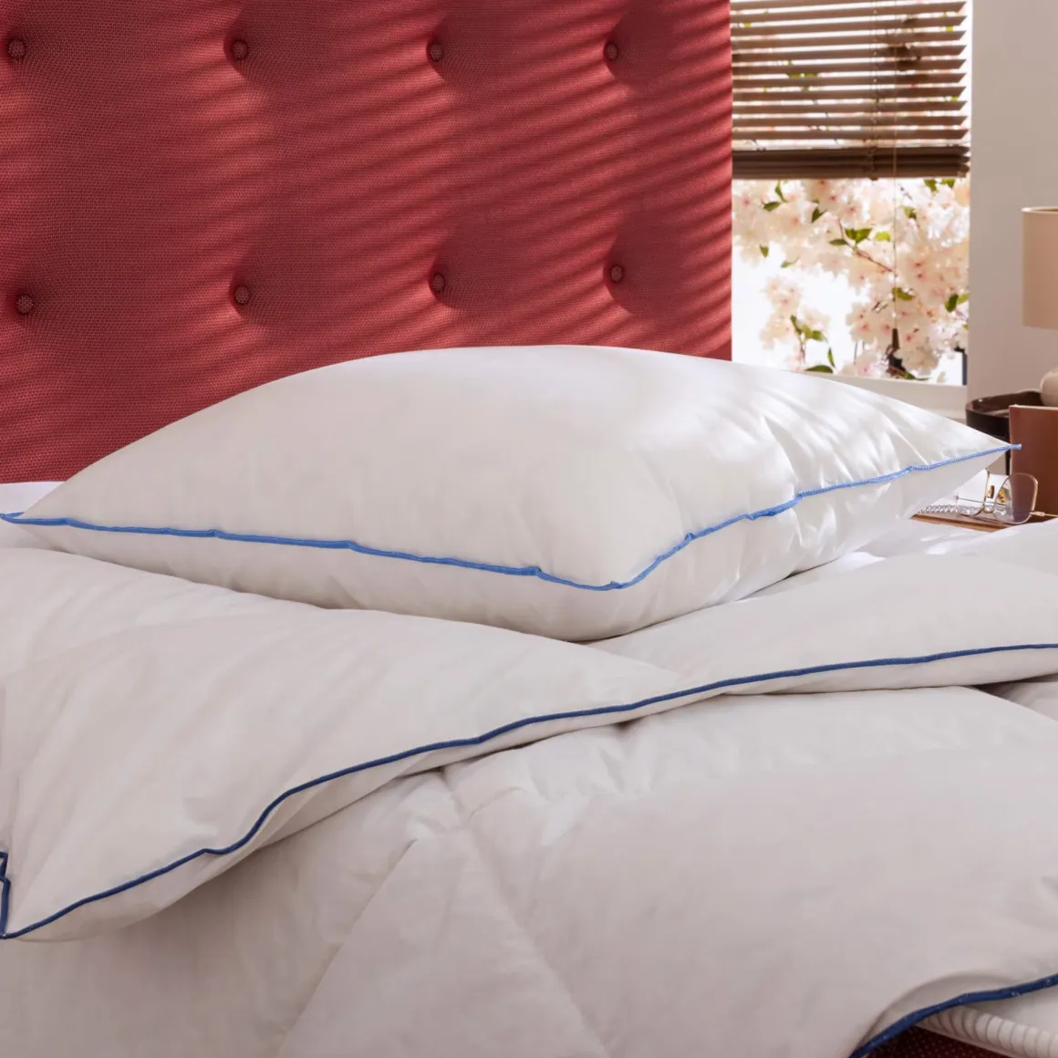 Oreiller moelleux duvet de canard anti-allergènes Someo