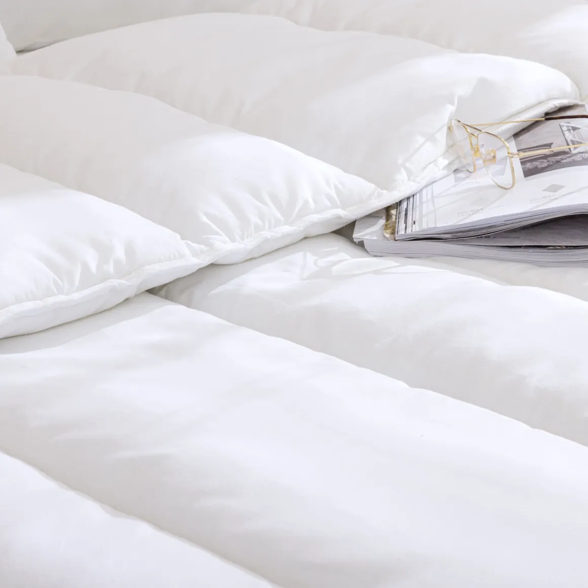 Pack couette hiver 550g et oreiller éco naturel moelleux 60x60