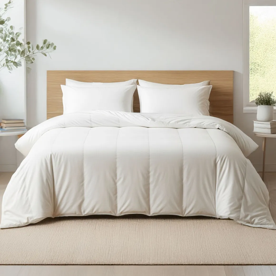 Pack couette tempérée mi-saison et oreiller moelleux