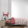 Parure de lit enfant réversible 140x200 coton Douceur d'Intérieur Biche