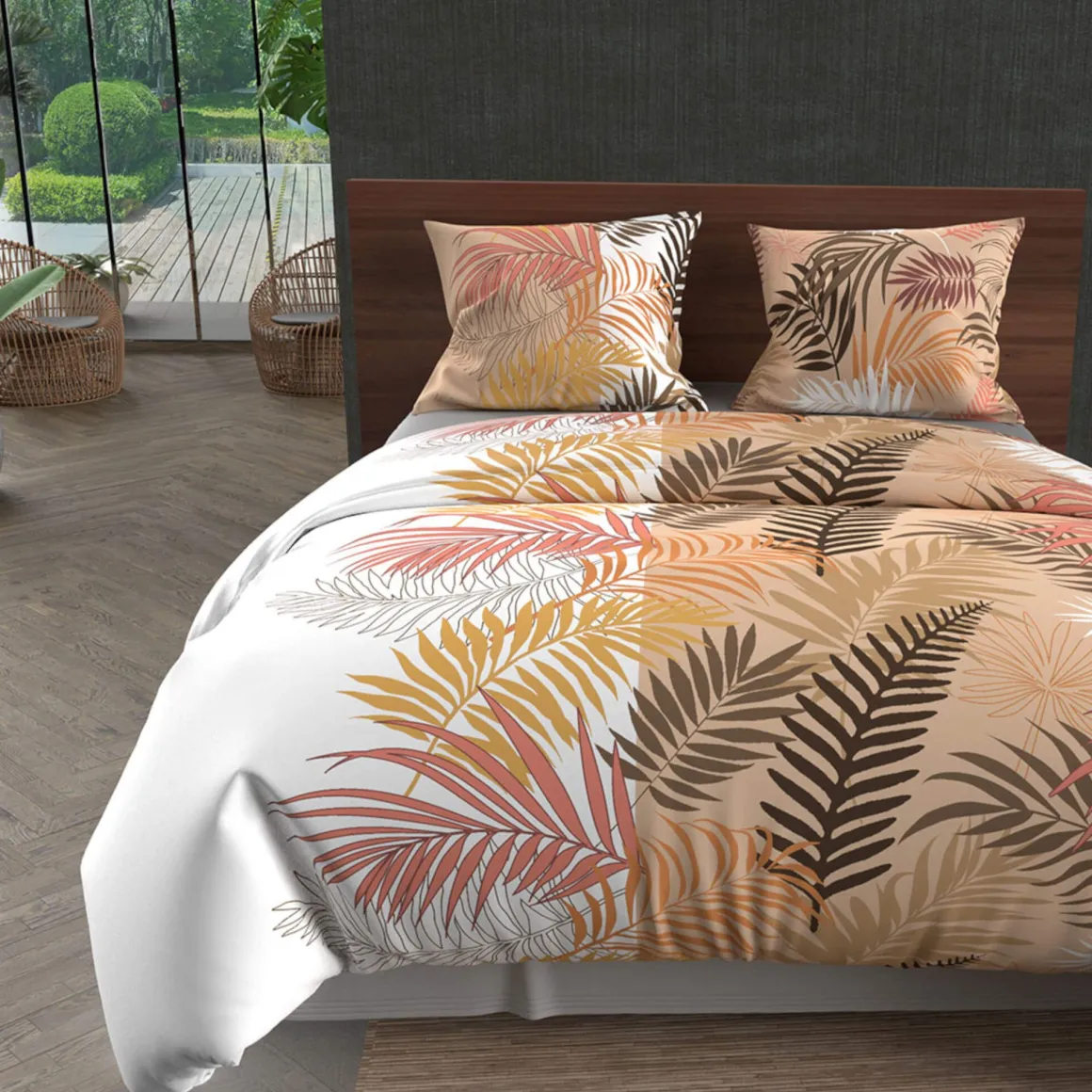 Parure de lit Jungle blanc