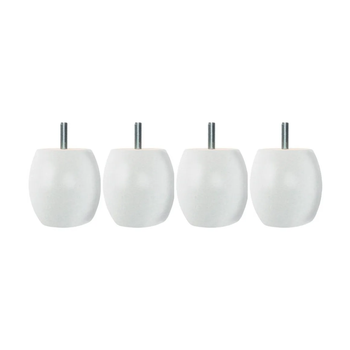 4 pieds boules bois blanc