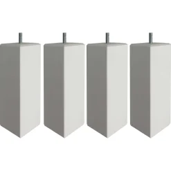 4 pieds carrés bois blanc