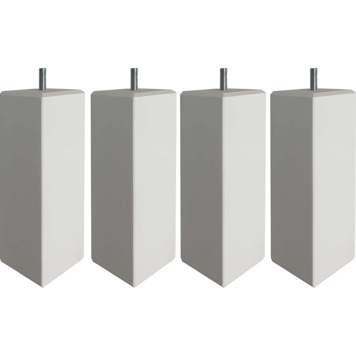 4 pieds carrés bois blanc