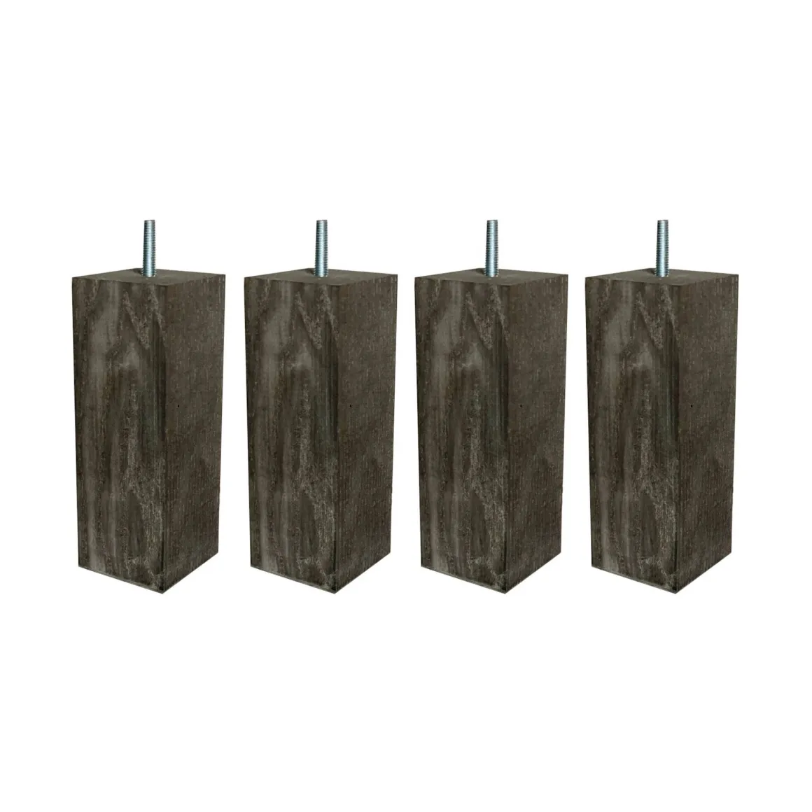 4 pieds carrés bois nature 17 cm