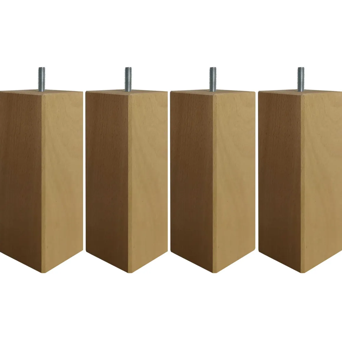 4 pieds carrés bois naturel
