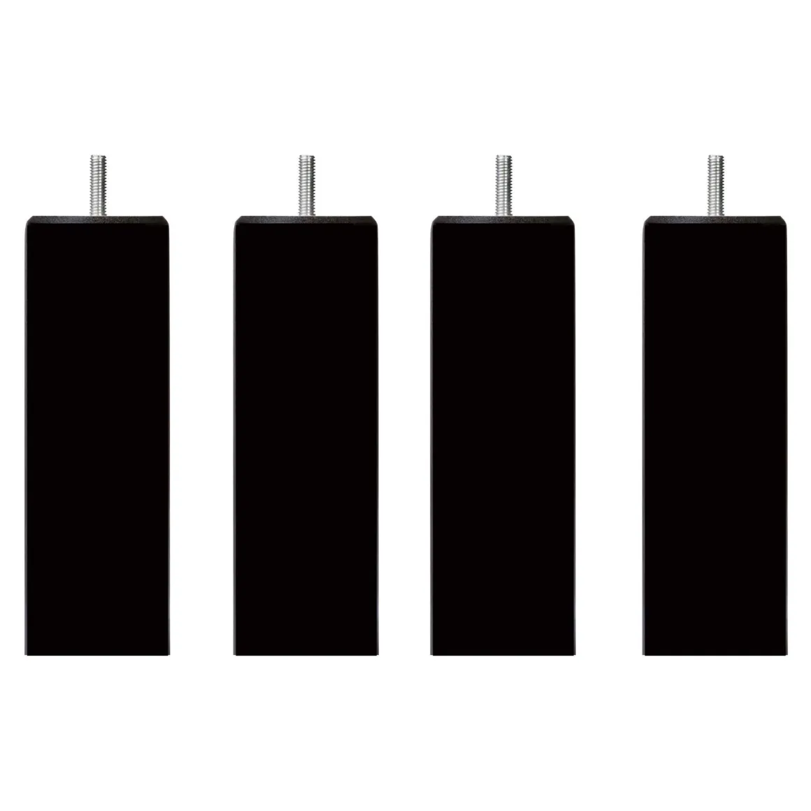 4 pieds carrés bois noir