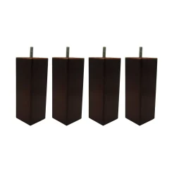 4 pieds carrés bois wengué
