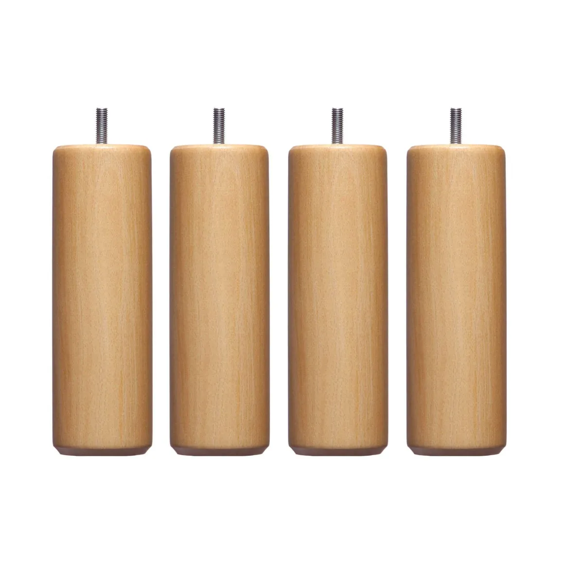 4 pieds cylindriques bois