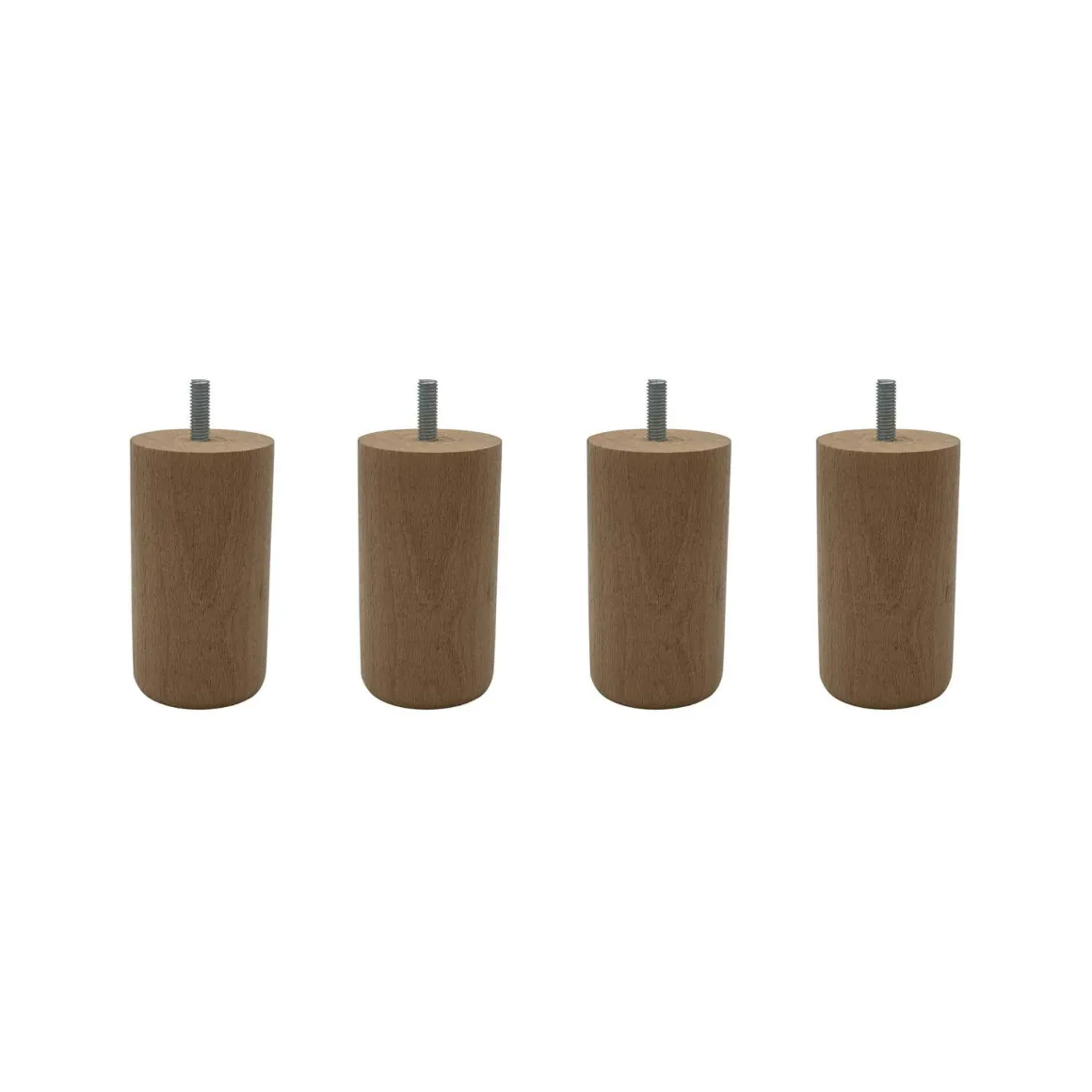 4 pieds cylindriques bois
