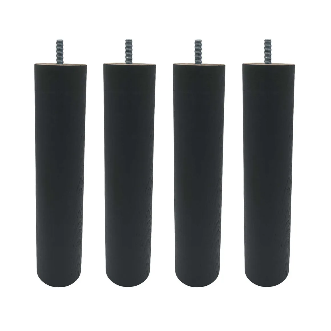 4 pieds cylindriques bois
