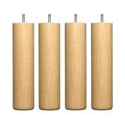 4 pieds cylindriques bois