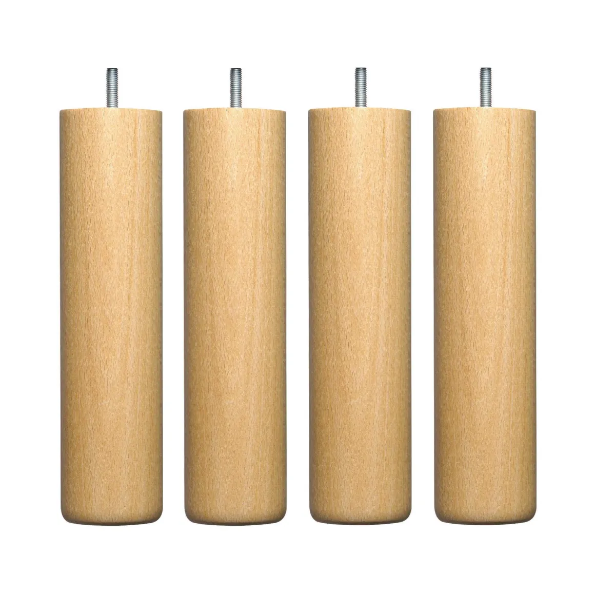 4 pieds cylindriques bois