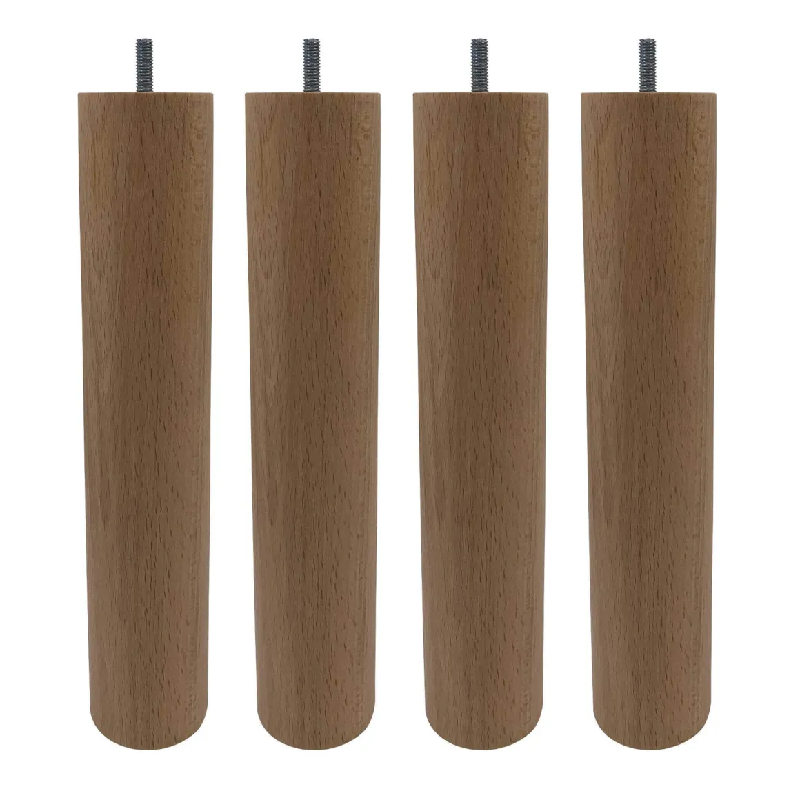 4 pieds cylindriques bois