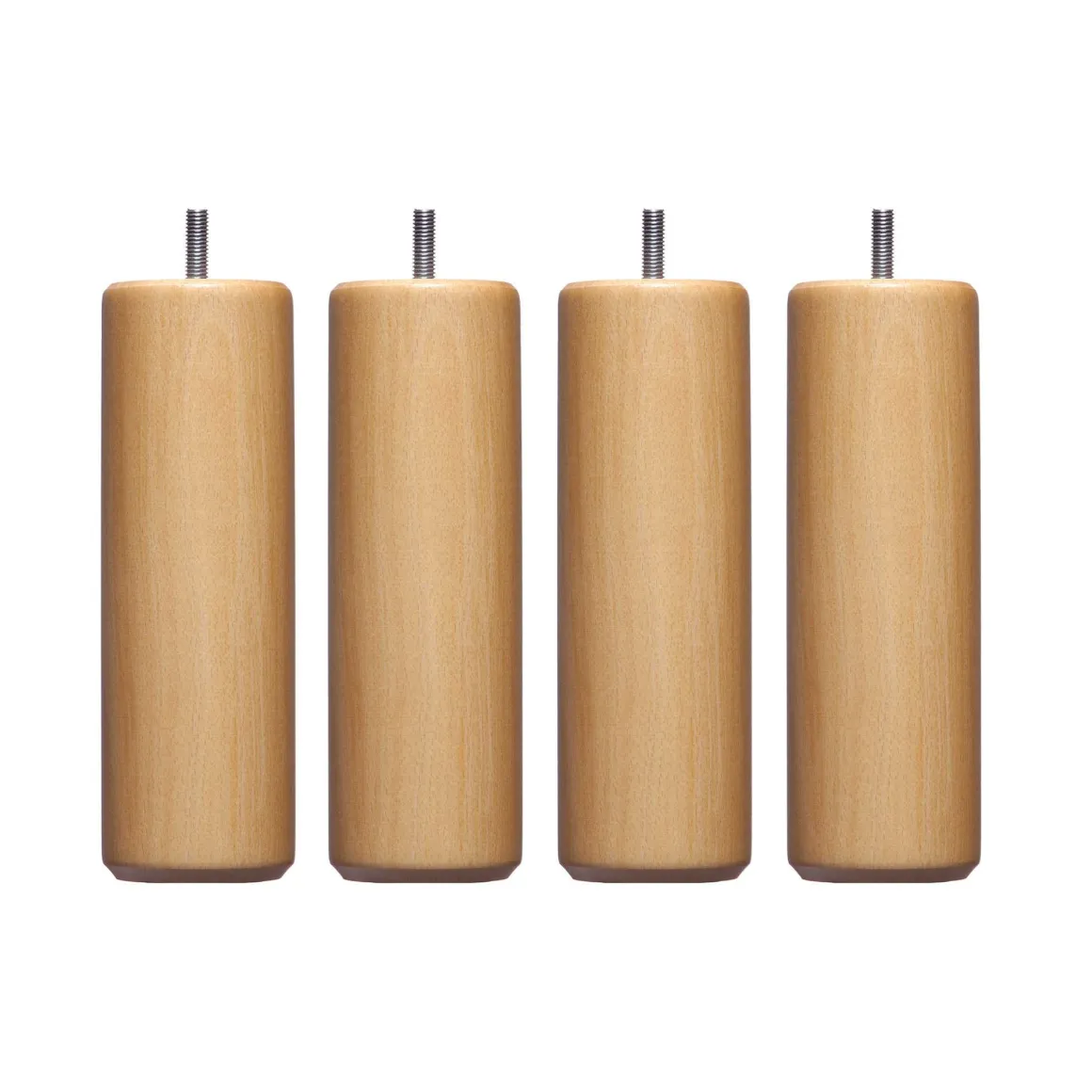 4 pieds cylindriques bois