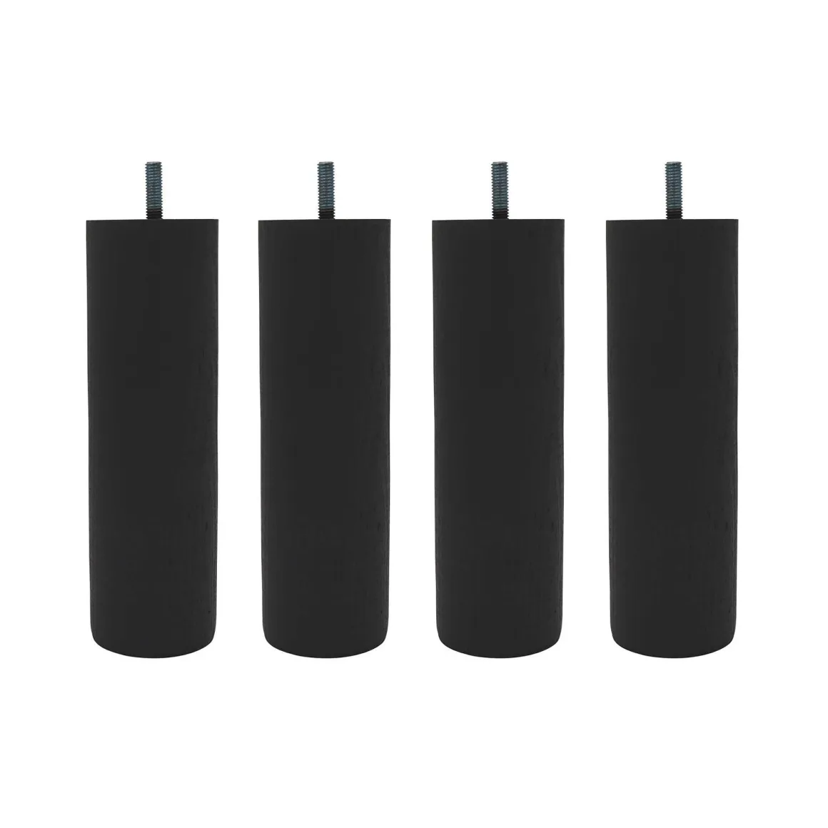 4 pieds cylindriques bois