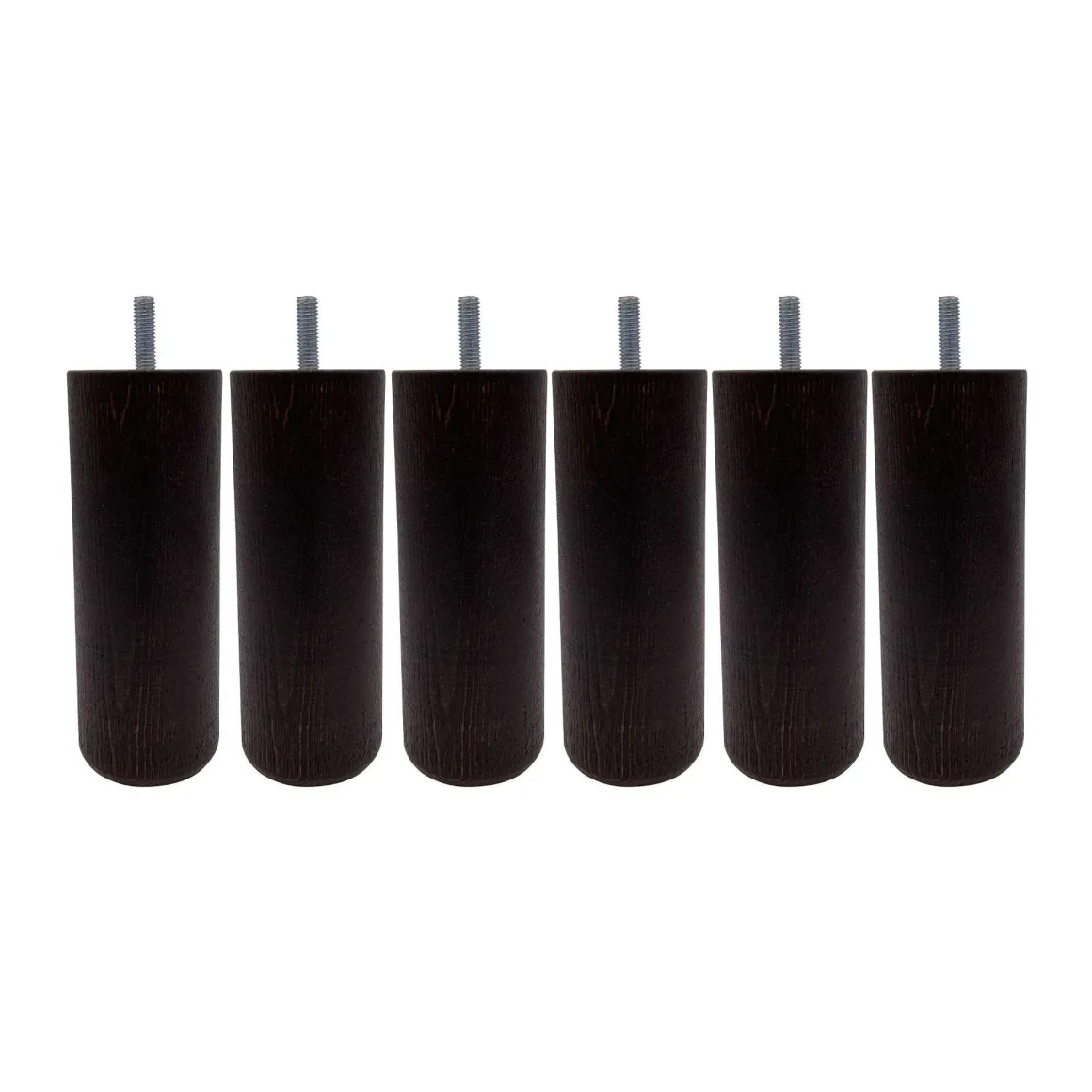 6 pieds cylindriques bois 15 cm