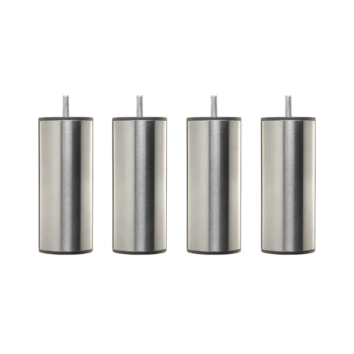 4 pieds cylindriques inox