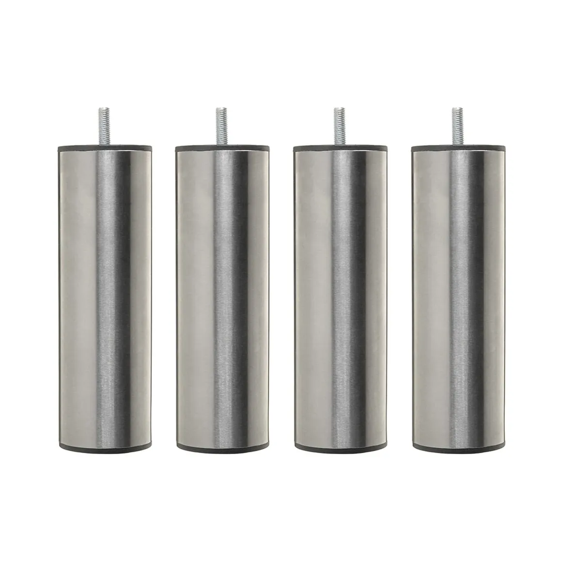 4 pieds cylindriques inox