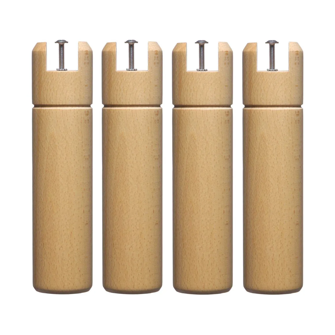 4 pieds cylindriques pour cadre à lattes 25 cm