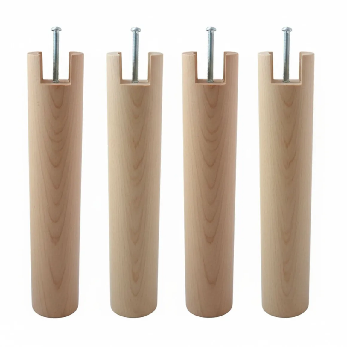 4 pieds cylindriques pour cadre à lattes 30 cm