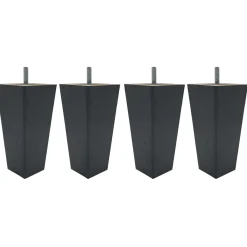 4 pieds fuseau tronqué bois 15 cm
