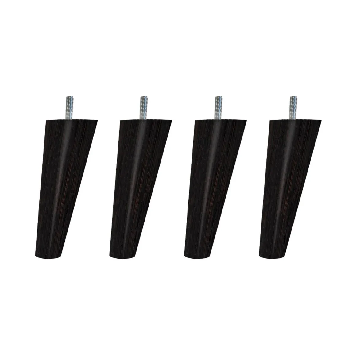 4 pieds scandinaves bois 15 cm