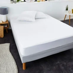 Protège matelas bouclette coton imperméable absorbant respirant et silencieux